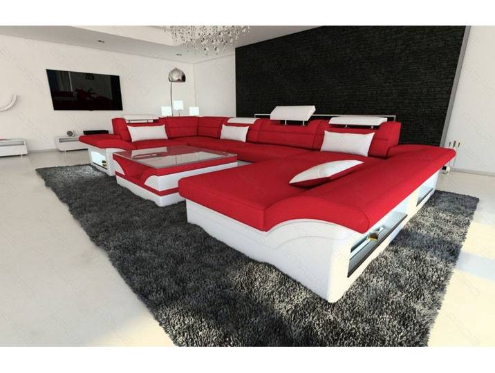 Wohnlandschaft Enzo U-Form in Stoff
