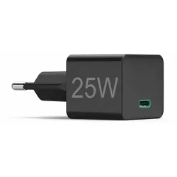 HAMA Mini-Lader, PD/QC,USB-C, 25W, schwarz