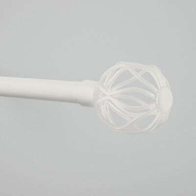 ATI Home Ogee 1"" Adjustable Curtain Rod and Finial Set"