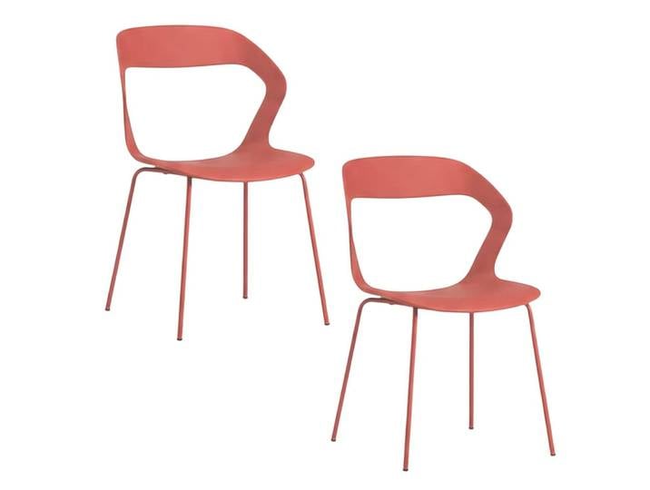 Chaise design terracotta en polypropylène (lot de 2)
