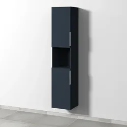 Sanipa Hochschrank „3way“ 350 × 1700 × 345 mm Anschlag links, in Marine (matt), Anschlag links