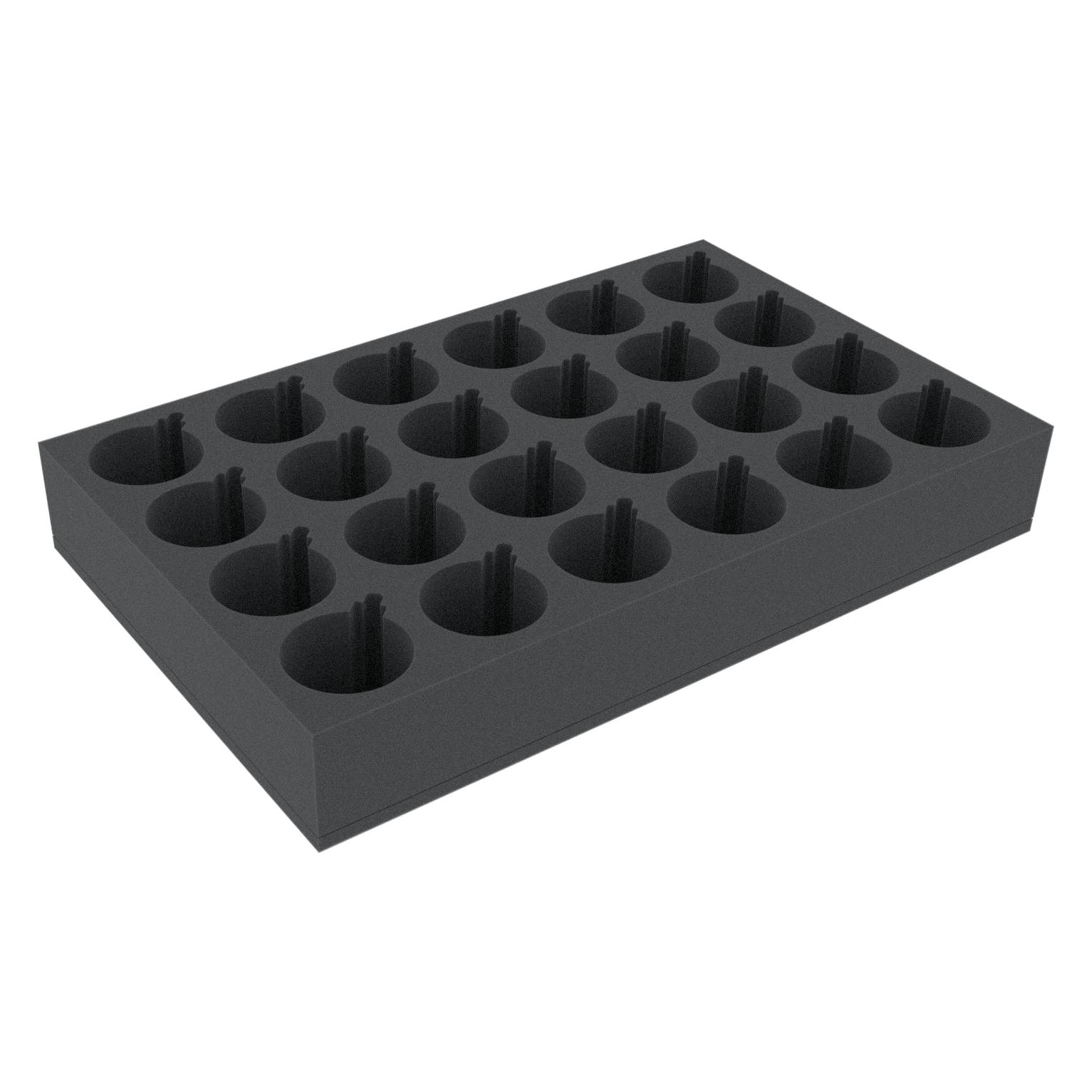 Feldherr DSMETE080BO - Schaumstoffeinlage mit 24 kreisrunden Fächern von 70 mm Dur (Schaumstoff) (DSMETE080BO)