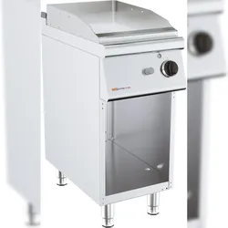 Gas Grillplatte Chrom + inklusiv Unterbau - 6,5 kW