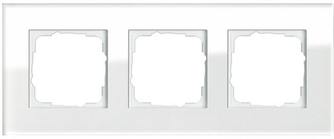 Gira Cadre de recouvrement 3f. verre blanc 021312 (021312)