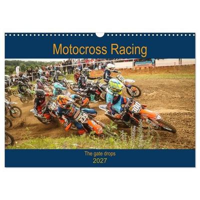 Motocross Racing - The gate drops (Wandkalender 2027 DIN A3 quer), CALVENDO Monatskalender
