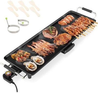 "27"" Large Electric Griddle with Adjustable Temperature & Drip Tray"