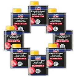 8x Bremsflüssigkeit LIQUI MOLY 3086 Bremsflüssigkeit SL6 DOT 4 500 ml Dose