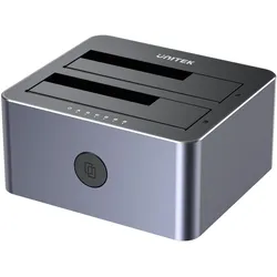 Unitek Y-3026GY01-EU Disk Clone Station 2 x SATA 2 5 /3 5 USB 5Gbps, SSD + Festplatte Zubehör