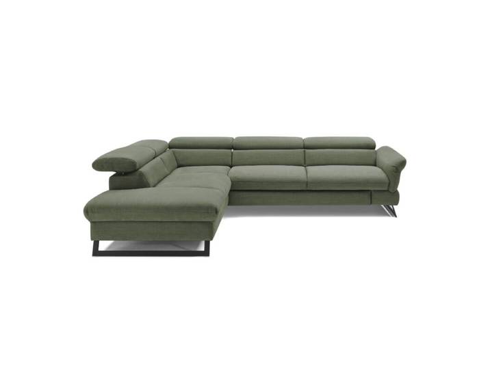 Trendstore Cassandra Ecksofa - Webstoff Campsbay grün , Kopftei