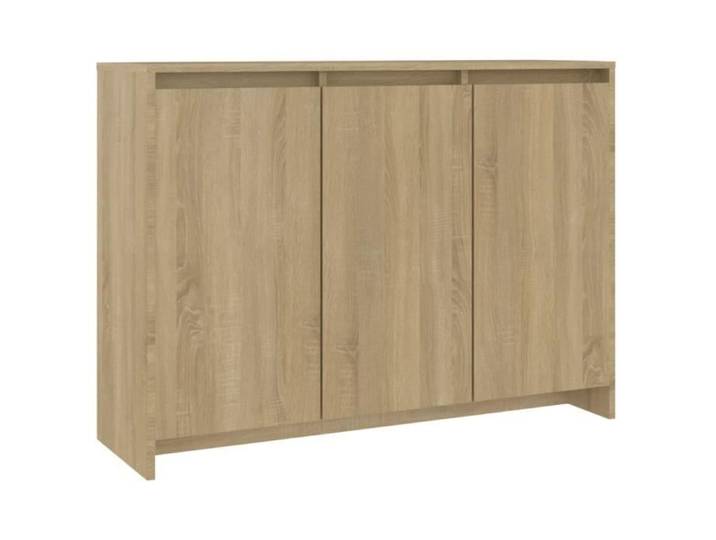 Buffet bas - DUOKON - Chêne sonoma - 3 portes - 102x33x75 cm - Meuble contemporain