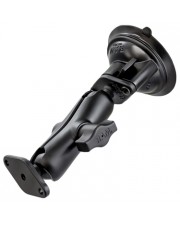 Zebra Montage-Kit Twist Lock Suction Cup w / Double Socket Arm & Diamond Base Adapter Black (RAM-B-166U)