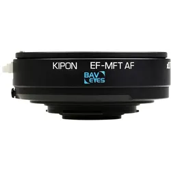 Kipon EF Adapter Canon EF-MFT x0,7 mit Stativsupport, Objektivadapter, Schwarz