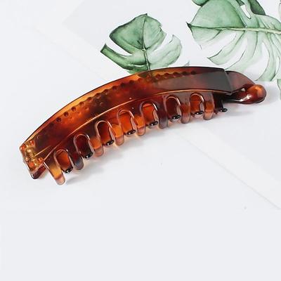 Bananen-Haarspangen für Damen, klassische Klammer-Doppelkamm-Clips, Leoparden-Bananen-Pferdeschwanzhalter-Clip für dickes Haar