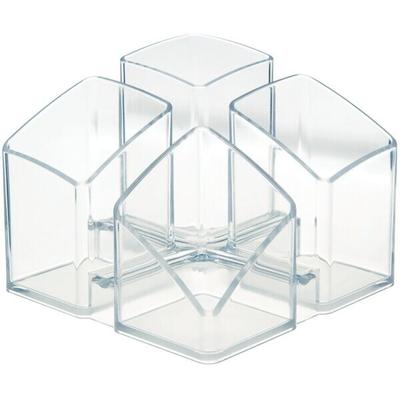 HAN Schreibtischköcher SCALA, transparent, 4 Fächer inkl. Kartenständer