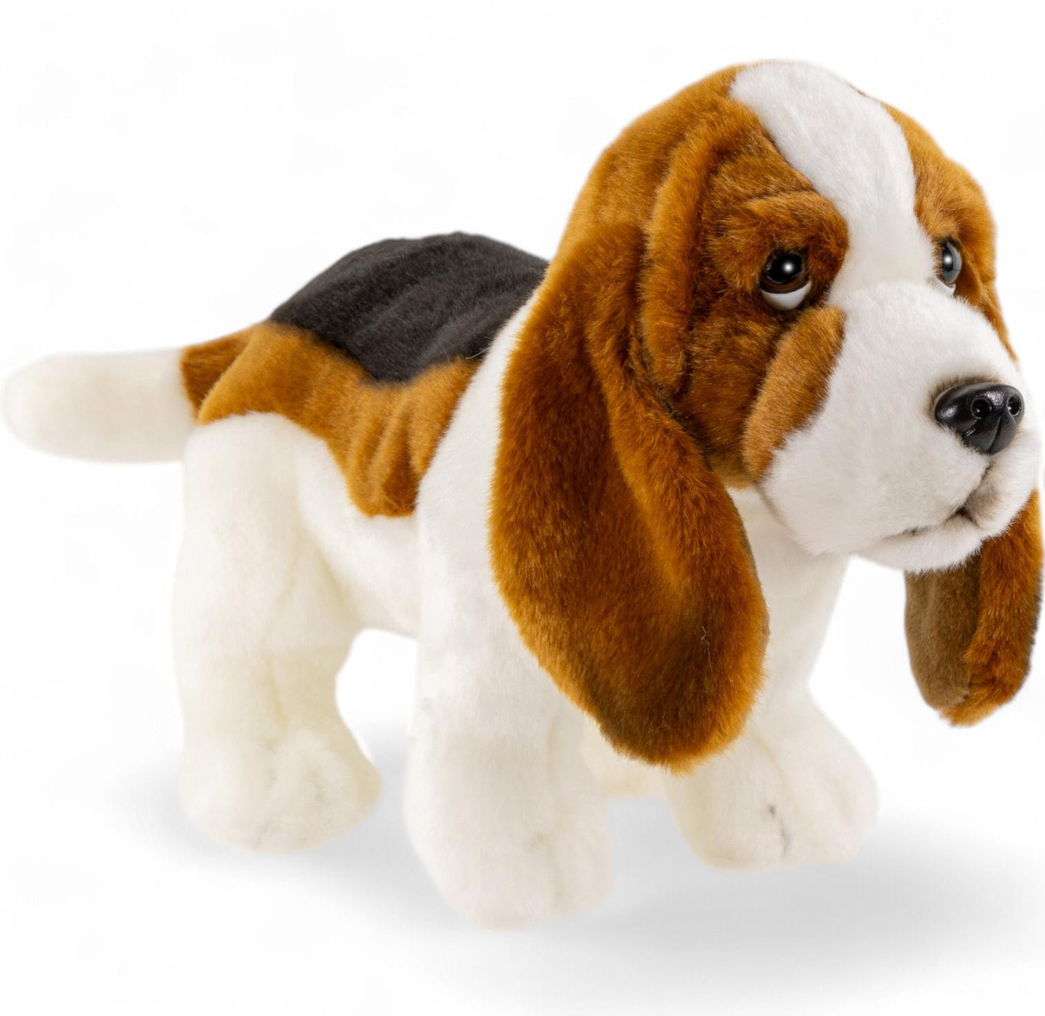 Carl Dick Pluchen Baset Hond Staand, 32 cm