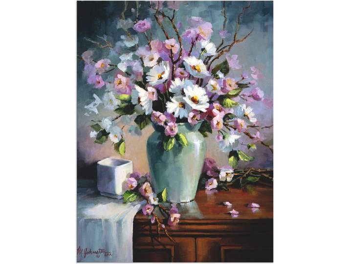 Alu-Dibond-Druck ARTLAND Apfel und Kirchblüten , pink (farbe bild(er): pink), B:30cm H:40cm, Bilder, Alu-Dibond-Druck, für Innen- und Aussenbereich geeignet, Outdoorbild