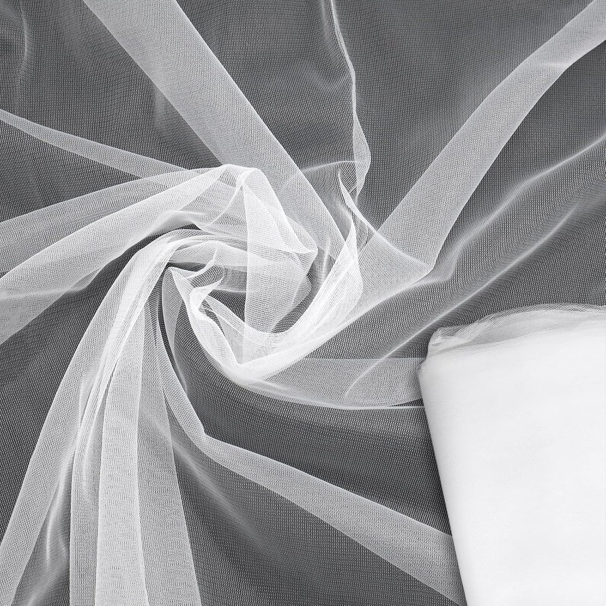 Witte tule stof voor decoratie en naaiwerk, 2 m x 160 cm
