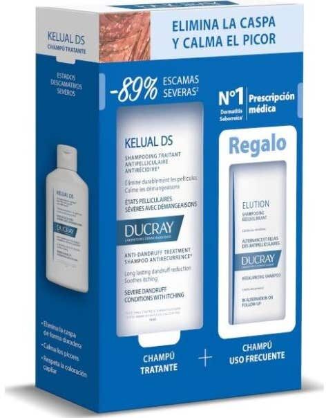 Ducray Pack Kelual DS Champú Tratante 100ml + Elution Champú Suave 100ml