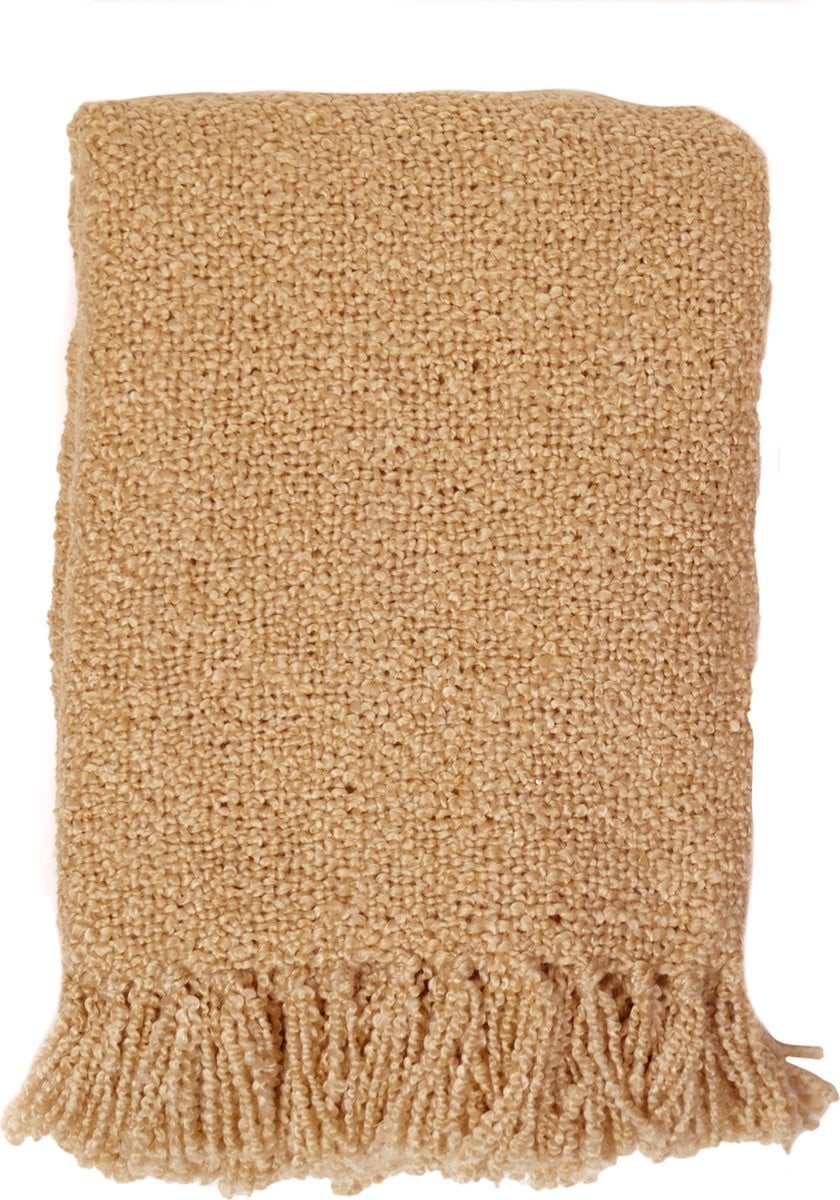 Leila Plaid Beige 170 x 130 cm