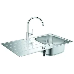 GROHE Spülen-Bundle K200 31562_1 mit Edelstahlspüle/BauEdge SPT-Batt. chrom, 31562SD1 31562SD1