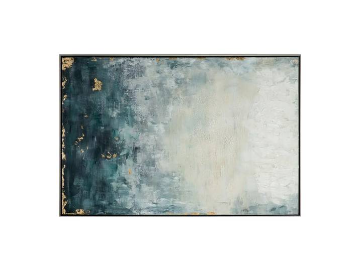 Bild mit Rahmen Arte-Frame, Alldecor, off-white/petrol/hellgrau