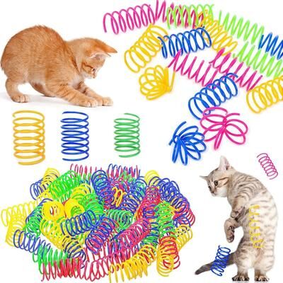 Inspired Finds Colorful Cat Spring Toy Set For Indoor Cats & Kittens 4pcs