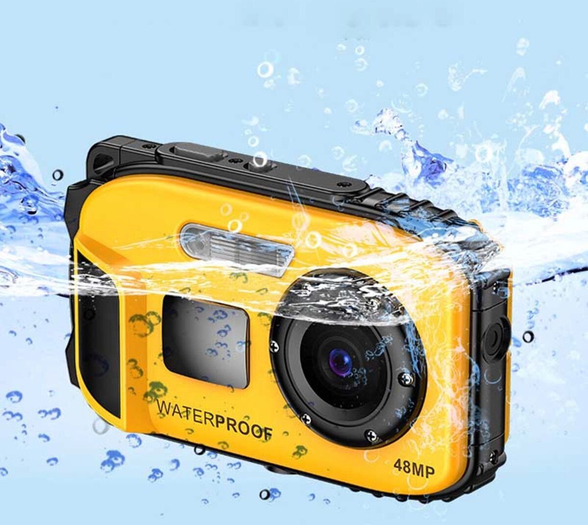 INF Appareil photo numérique 48 MP étanche IP68 avec vidéo 1080p, capteur CMOS et format compact pour l'extérieur