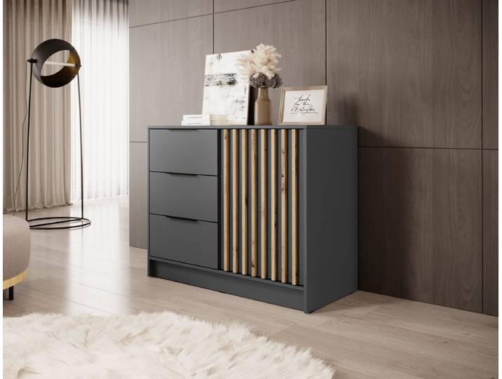 Designer Kommode Niro I - Eiche - Luxusbetten24