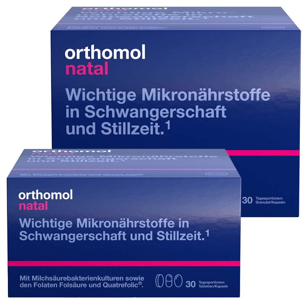 Orthomol Natal Granulat und Tabletten / Kapseln 30+30 St Kombipackung