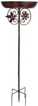 Uplifted Finds Garden Birdbath Sturdy Iron Standing Outdoor Vintage Bird Bath Bowl For Patio Yard b