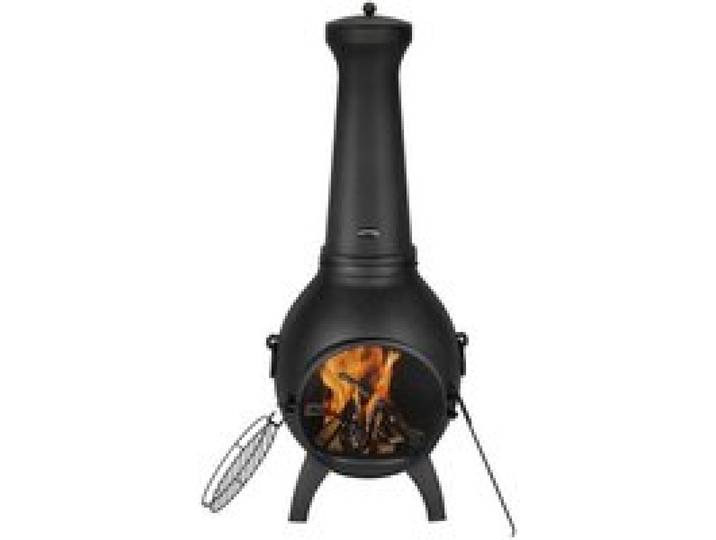 VEVOR Gartenkamin, 52x50x130 cm, Terrassenofen Feuerstelle, Aztekenofen zum Grillen & Wärmen, Inkaofen mit Grillgitter, Kaminmantel & rostfreiem Kamindeckel, für Terrasse/Garten/Hinterhof