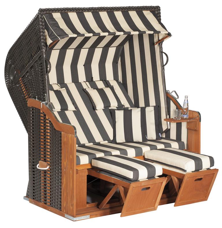 MUESING Strandkorb Rustikal 250XL PLUS PVC-KS anthrazit, Nord.Fichte 16884450