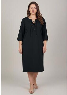 Plus Size Women's Lacing Sheath Dress by Avenue in Black (Size 22/24)
