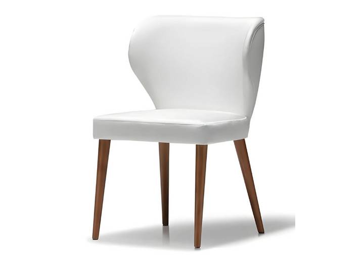JVmoebel Esszimmerstuhl Weißer Holzstuhl mit elegantem Design und robuster Verarbeitung, Made in Europe