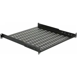 Lanview 1U 19" FRONT, 1U 19" REAR CONNECTED D=450mm SHELF, Serverschrank Zubehör, Schwarz
