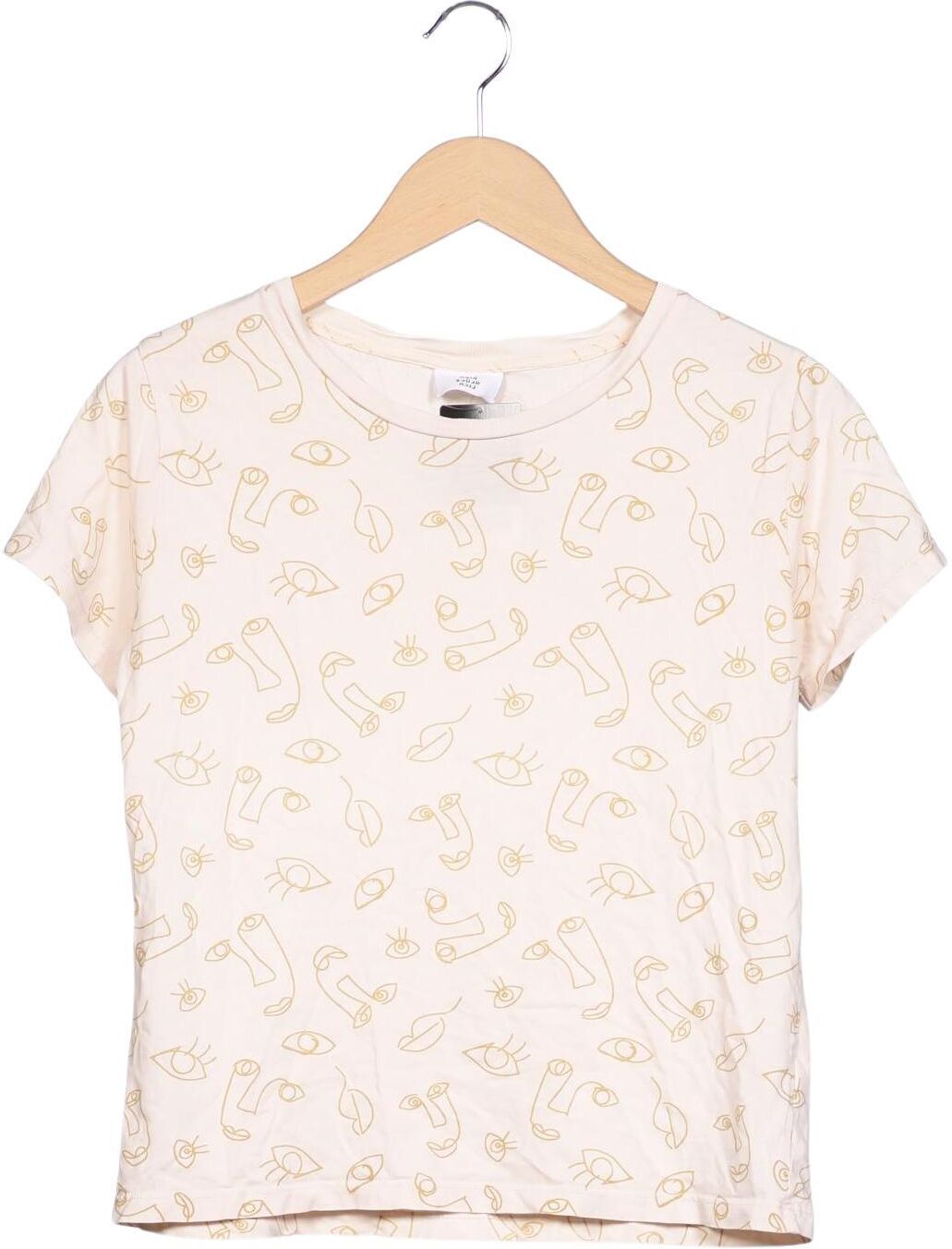 Kauf dich glucklich Damen T-Shirt, Beige, Gr. XS, Baumwolle - Second Hand