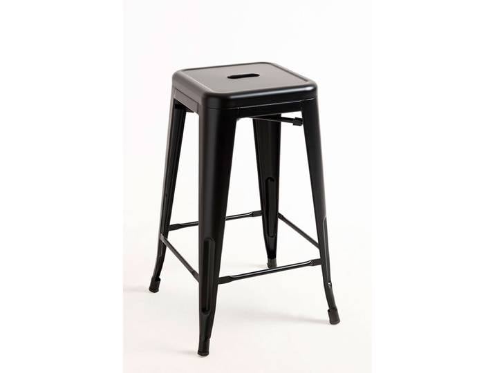 4er Set Torix Niedrige Hocker 65 cm - Schwarz mat