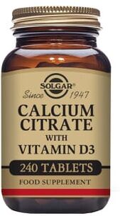 Solgar Calcium Citrate With Vitamin D3 240 Tabs