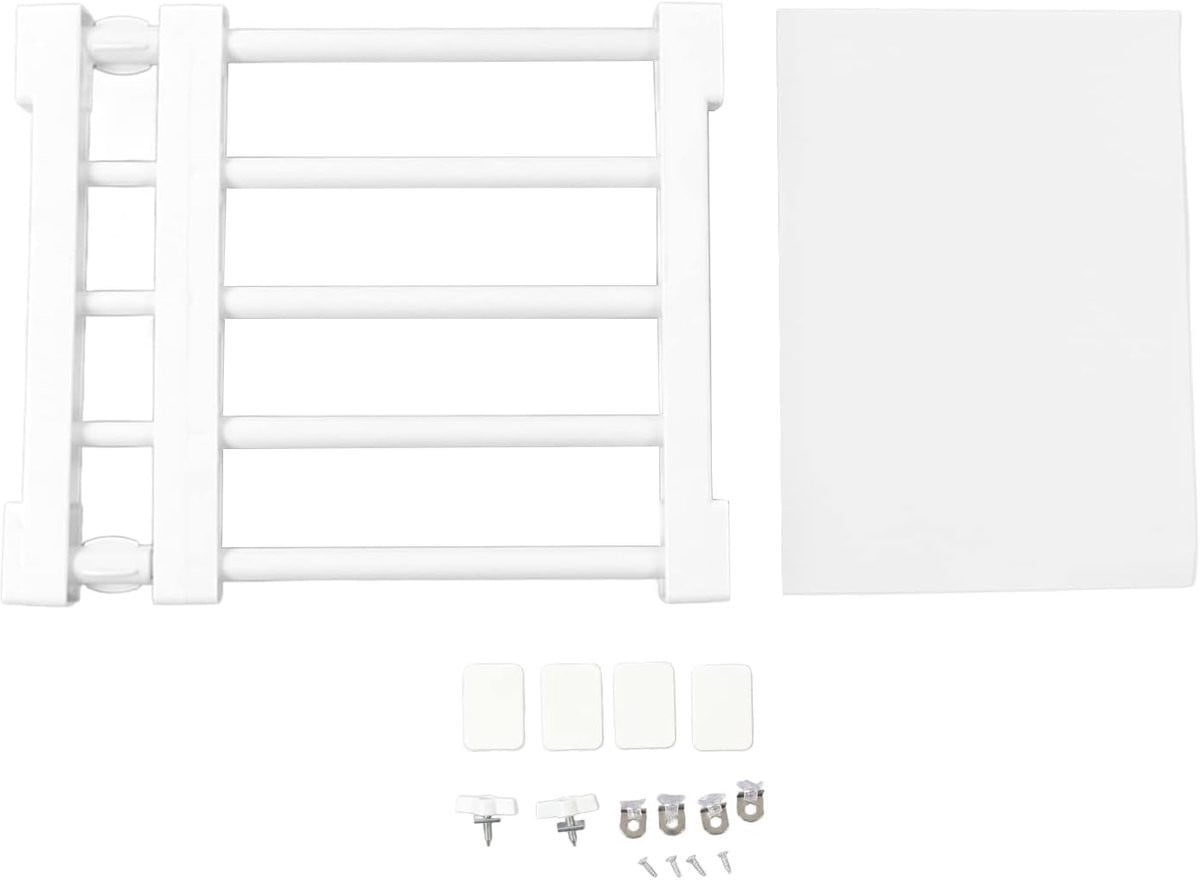 Health Gear Uitschuifbaar Metalen Opbergrek voor Kast, Verstelbare Kastplank Organizer voor Garderobe of Keuken, Breedte: 30-40 cm
