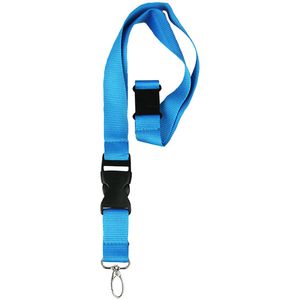 BASI Schlüsselband 0006-0631-HELLB, hellblau, Textil, Karabiner, 52cm, mit Sicherheitsverschluss