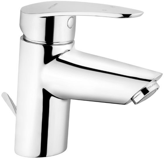 Vitra Dynamik S Waschtischarmatur A40962EKM mit Ablaufgarnitur, Ausladung 105mm, Einlochmontage, chrom