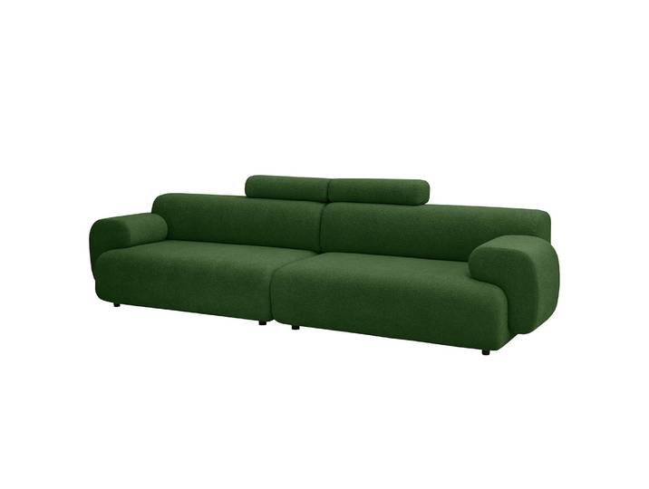 Bigsofa Imbert Grün Bouclé Stoff Basima 354 x 74 x 106cm Modern