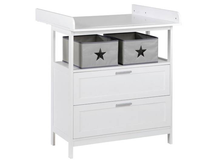 Based Wickelkommode, Weiss, Kunststoff, 2 Schublade(n) Schubladen, 87x100x75 cm, Baby- und Kindermöbel, Babyzimmer, Wickelkommode & Zubehör, Wickelkommoden