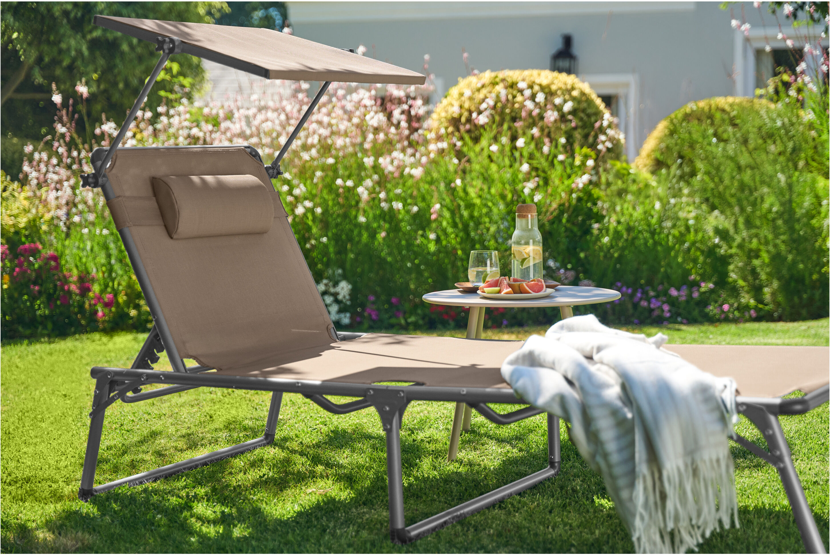 LIVARNO® Alu-Dreibeinliege »Houston«, taupe