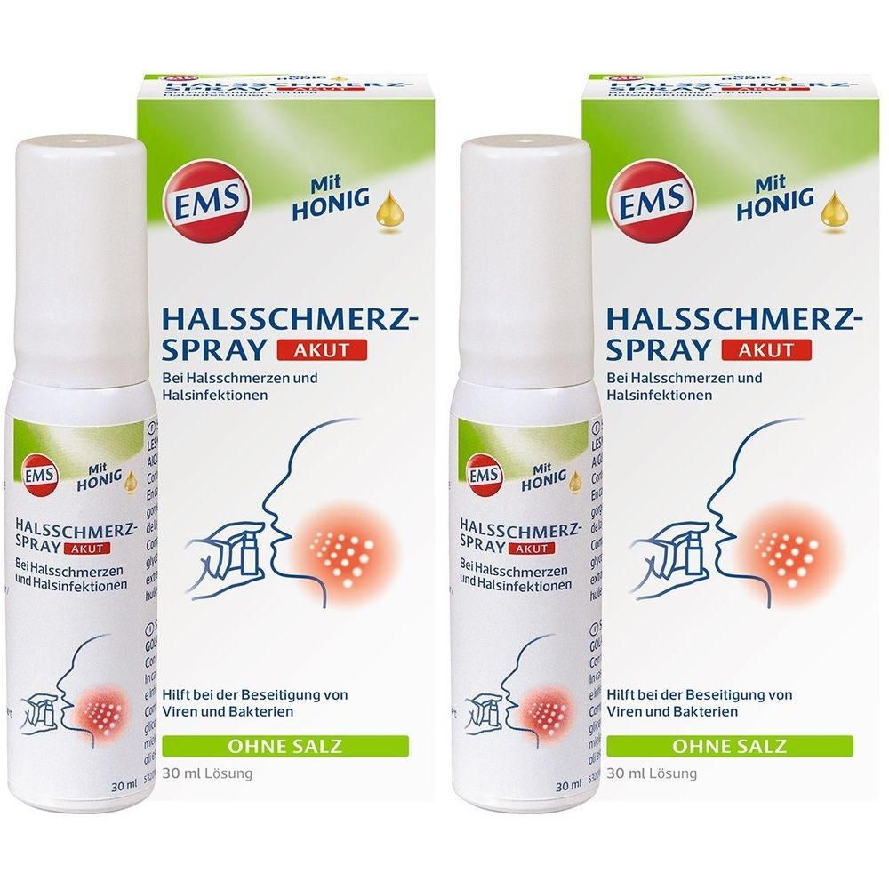 Emser Halsschmerz-Spray akut 2x 2x30 ml Spray