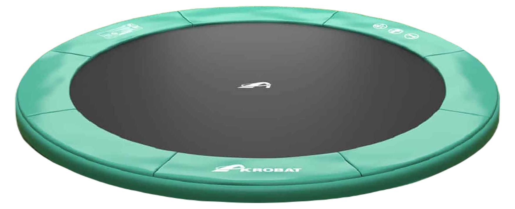 Einbau-Trampolin, 430 cm, Akrobat Primus, mit AkroVentSport-Matte, grün