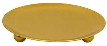 Uplift Essentials Iron Plate Pillar Candle Holder gold l