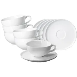 TEETASSEN MIT UNTERTASSEN Skagen weiß 180 ml 6er Set