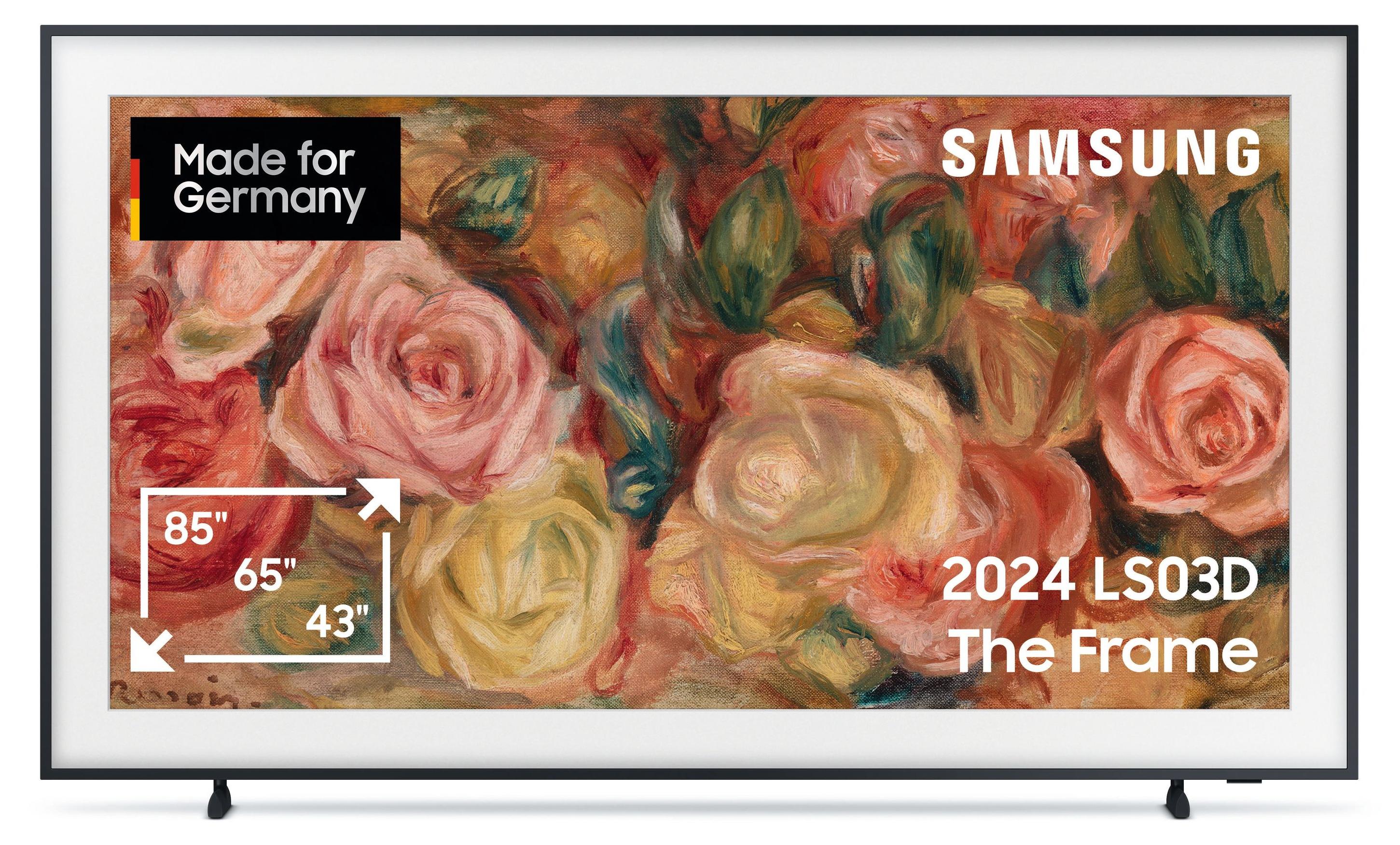 Samsung The Frame 43" LS03D QLED 4K Art Mode Tizen OS Smart TV (2024), 109,2 cm (43"), 3840 x 2160 Pixel, QLED, Smart-TV, WLAN, Schwarz