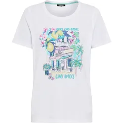 Tchibo - Olsen T-Shirt mit Placement-Print - Damen - Gr. 38 - weiß